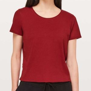 lululemon red love tee scoop neck